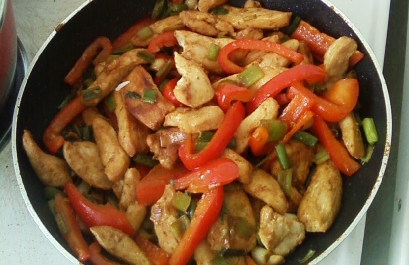 Chicken and bell pepper stir fry! – Foodian For Life